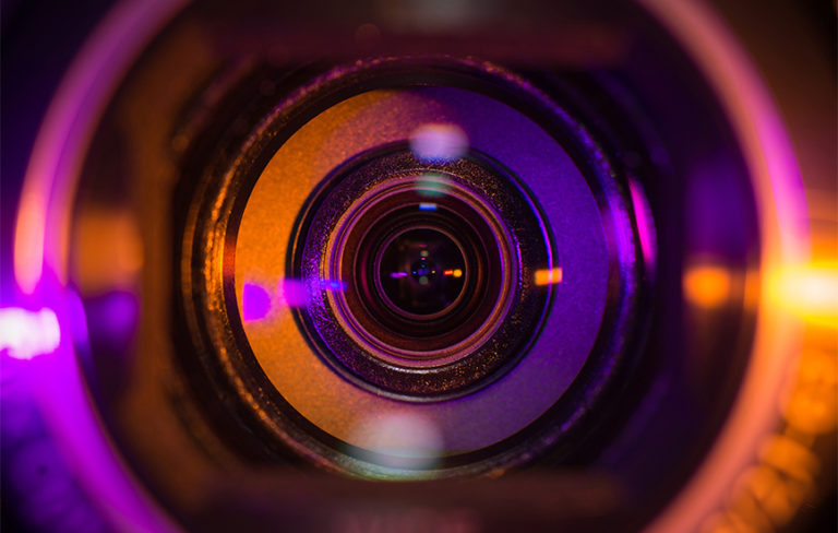 video camera lens for hybrid events